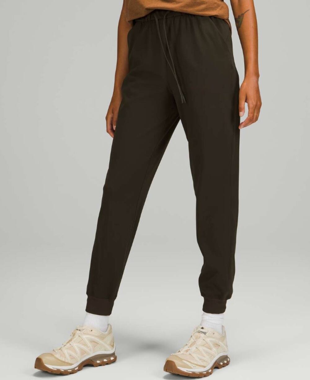 Lululemon Stretch High Rise Jogger Sweatpants Pull On Green 6